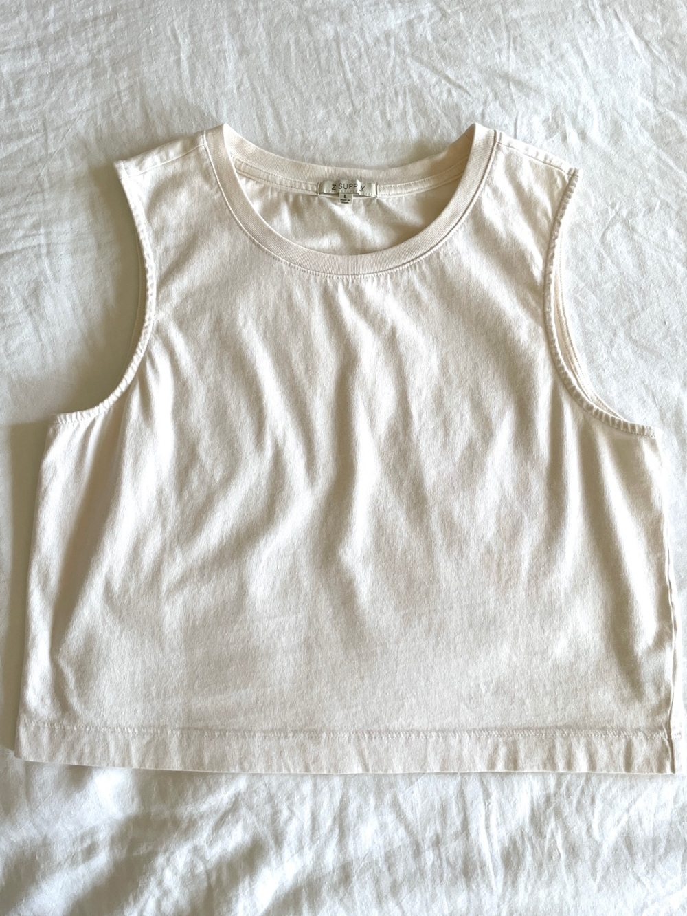 Z Supply Cream Sleeveless Tank Top